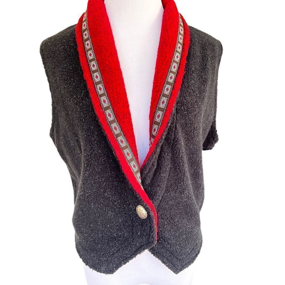 90’s Style County Clothing Co Fleece Western Style Vest M NWT